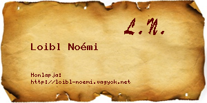 Loibl Noémi névjegykártya